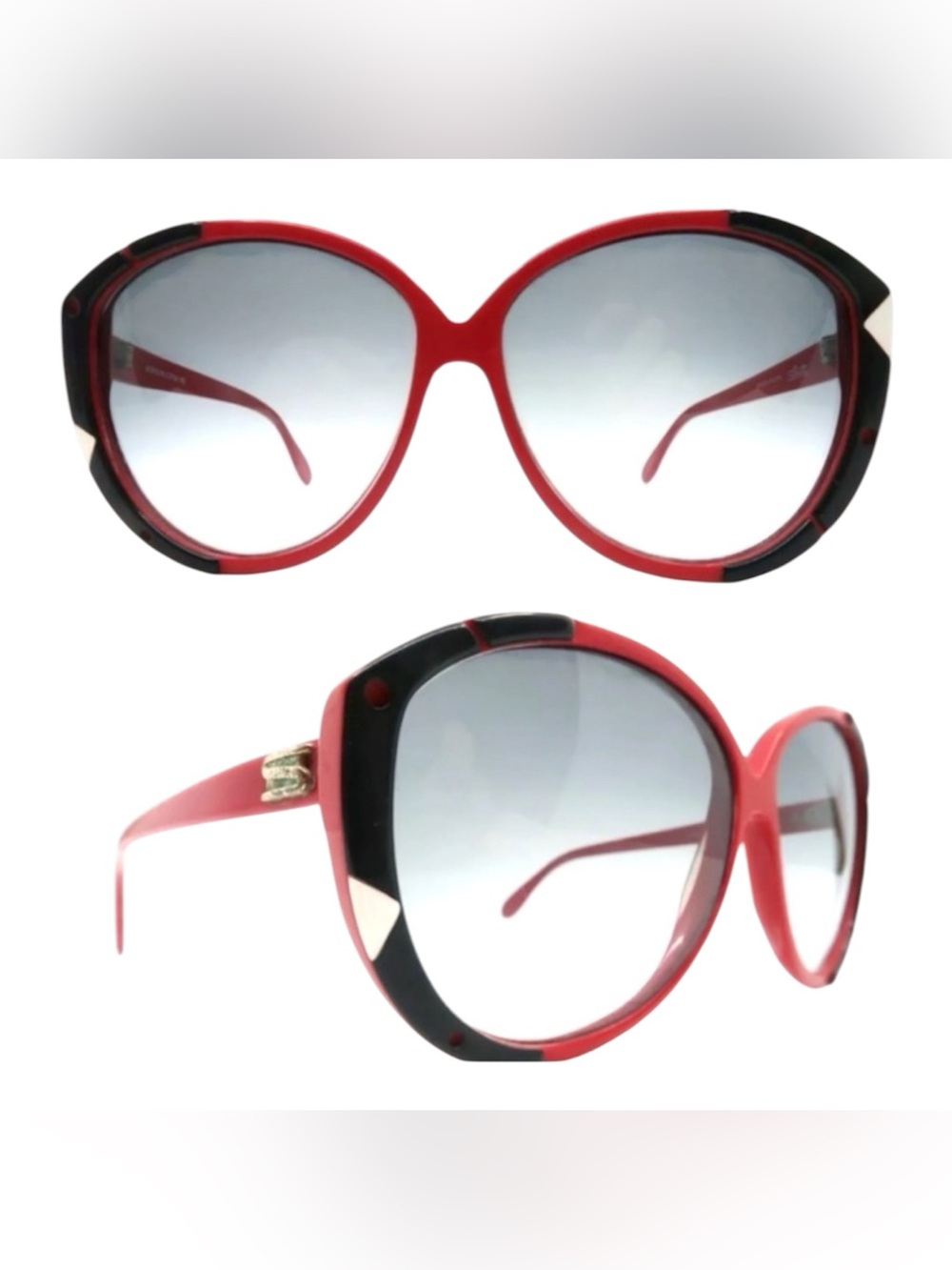 Vintage‎ 1980’s Oversized Colorblock Silhouette Sunglasses, Mod 3043/20